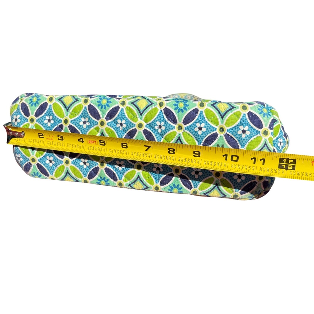 Vera Bradley Retired Daisy Daisy Pattern In Blue with Green Geometric Floral‎ - Picture 12 of 13